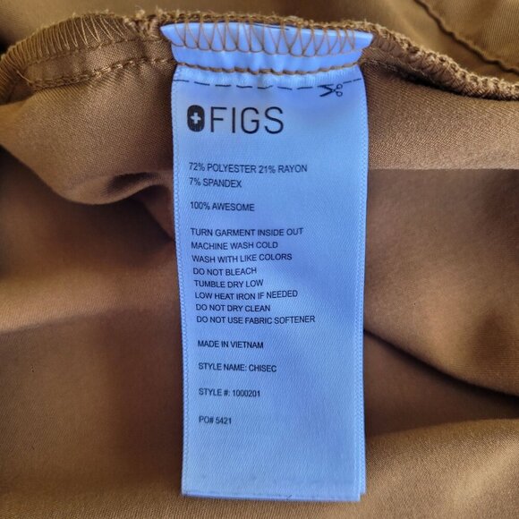 Figs Technical Collection (Unisex?) Brown (Atlantic Fall?) Scrub Top M EUC - Picture 6 of 9